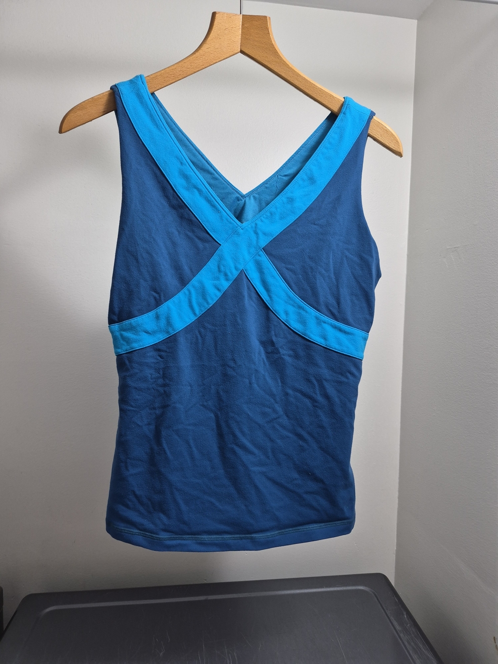 lululemon athletica Two-Tone Blue Cross-Back Tank